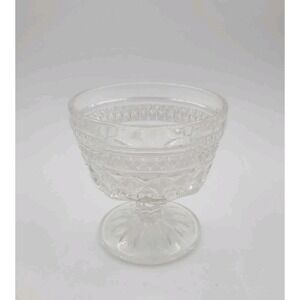 Vintage Anchor Hocking Wexford Clear Glass Champagne Sherbet Goblet 3 5/8"